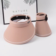 Gratis Ongkir - Topi Knit Visor Fashion Lipat Besar Wanita Import / Topi Visor Pantai Outdoor