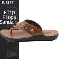 W. EIZRU 2025 New Eager Summer Flip Flops Slipper for Men Summer Beach Casual Soft Durable Walking S