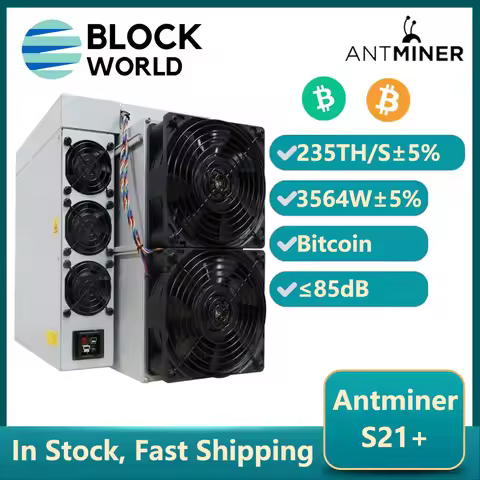 New Antminer S21+ 235Th/s 3564W Profitable Bitcoin Miner Antminer S21plus BTC Miner ASIC Bitcoin S21