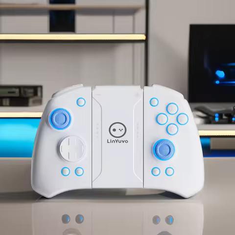 LinYuvo Gamepad KS33 for Switch & Switch Lite with Mechanical Buttons,6-Axis Gyro Motion,7 Colorful 