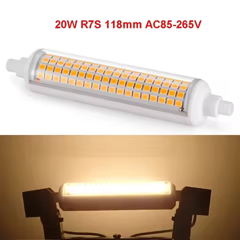 20w R7S LED Bulb Ceramic R7S LED Tube 3000K 4000K 6000K 220V 110V 118mm Replace 200w Halogen Lamp Fl