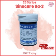 GA-3 Sinocare 25 Test STRIPS only 2027 expiry