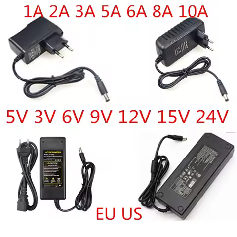 AC 110-240V DC 5V 6V 8V 9V 10V 12V 15V 0.5A 1A 2A 3A Universal Power Adapter Supply Charger adaptor 