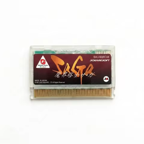Makai Toushi SaGa WonderSwan Color WSC SwanCrystal Game Cartridge FRAM Permanent Save Battery-Free R
