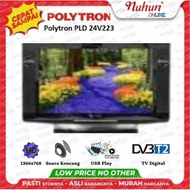 [CIANJUR] Digital TV Polytron PLD 24V123 Semi Tabung 24inch Original K