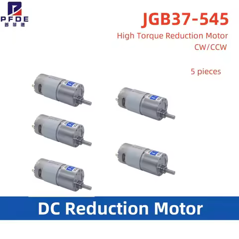 5PIC High Torque Reduction Motor JGB37-545 DC Reduction Motor DC 12V 24v Low Speed Motor Forward And