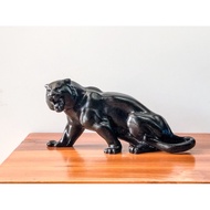 ❤โปรโมชั่นพิเศษ❤ [ดำ7.5x21.5x10cm.] รูปปั้นเสือ เสือดำ เสือ12ราศี เสือ ตุ๊กตาเสือ เสือฮวงจุ้ย สีดำแท