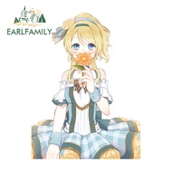 EARLFAMILY 13cm x 9.7cm For Love Live Ellie Car Sticker PVC Rearview Mirror Skateboard Trunk Motorcy