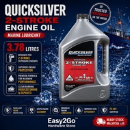 3.78L Quicksilver Premium 2-Stroke Outboard Oil (1 Gallon) Marine Engine Oil TCW3 Minyak Hitam Bot E
