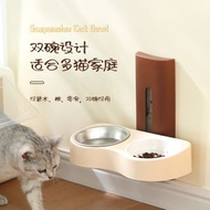 鏟屎官想偷懶 - 掛壁式寵物不鏽鋼雙碗 寵物餵食碗 防打翻貓碗狗碗 乾濕分離 加大容量 水糧一體式 穩固耐用 可調節高腳 科學餵食高度 呵護頸椎健康 #貓碗#狗碗#寵物用品