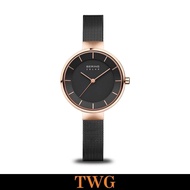 Bering Polished Rose Gold Stainless Steel Solar Women's Watch 14631-166