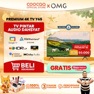 NEW COOCAA TV 50 inch Y65 - GOOGLE TV-4K UHD-Dolby Audio - Eye Care - HDR10 - Find Remote - (COOCAA