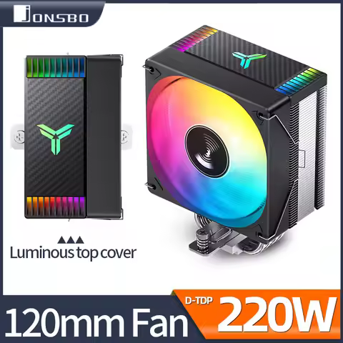 Jonsbo CR1000 EVO CPU Processador Air Cooler 4 Heat Pipes ARGB PWM D-TDP 220W Radiator for Intel LGA