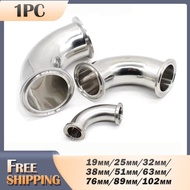 1pc  3/4" 1/2" 3/8" 1/4" 1" 11/4" (19-102mm) Pipe OD Sanitary 304ss Sanitary Stainless  Tri Clamp 90 Degree Elbow Pipe Fitting