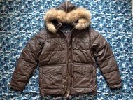 木村拓哉 Hero BAPE 牛皮革羽絨外套 有帽