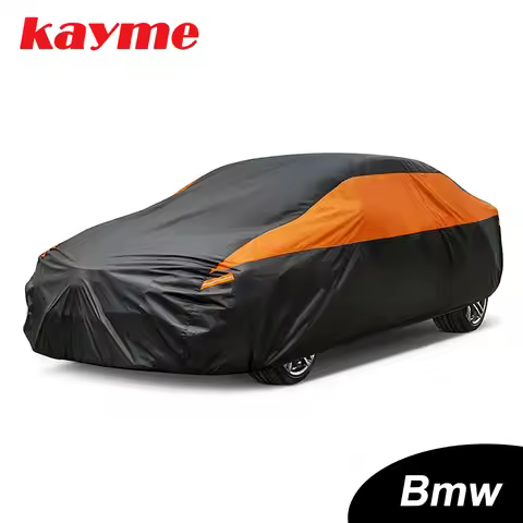 Kayme Waterproof Car Covers for All Weather Outdoor Sun UV Rain Dust Snow Protection For BMW E46 E60