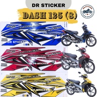 PREMIUM HONDA DASH125 MOTOR STICKER STRIPE COVER SET DASH 125 V2 (8) KAVERSET COVERSET
