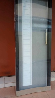 pintu kamar mandi pvc motif aluminium warna grey silver abu-abu serat kayu