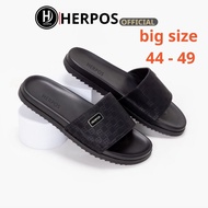 HERPOS big size cross-strap sandals specializing in big feet 44,45,46,47,48, printed with stitched s