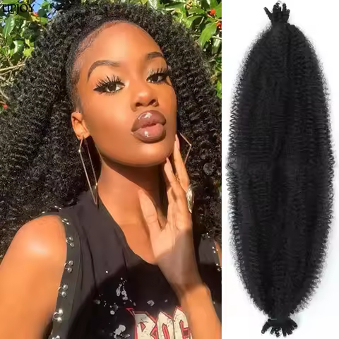 18 24inch Springy Afro Kinky Twist Braiding Hair for Black Women Marley Twists Hair for Box Butterfl
