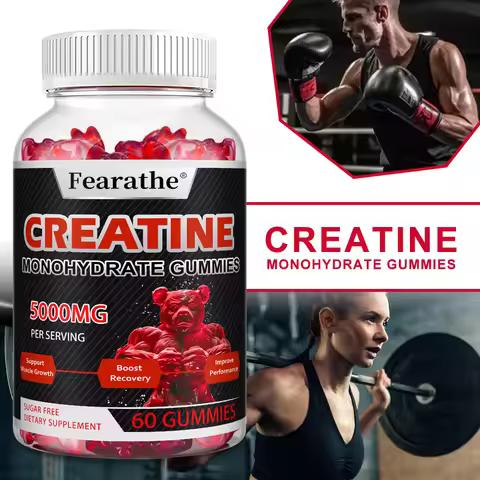 Creatine Monohydrate Gummies for Enhanced Performance and Energy, Muscle Building Supplement