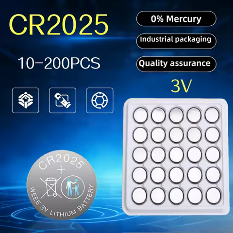 10-200PCS 3V CR2025 Lithium Button Battery DL2025 BR2025 5003LC LM2025 CR 2025 Coin Cell Watch Batte