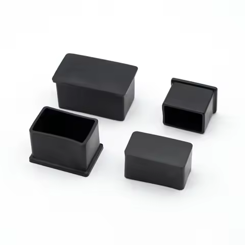 1~3pcs Black Pvc Square Leg Caps Non-slip Table Foot Cover Socks Floor Protector Pads Plugs Furnitur