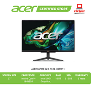 ACER ASPIRE C24-1610-305W11 ALL-IN-ONE DESKTOP PC (I3-N305 16GB DDR5 RAM 512GB SSD Intel UHD Graphic