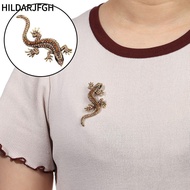 HILDARJFGH Lizard Gecko Brooch Women Suit Accessories Bag Clothes Label Rhinestone