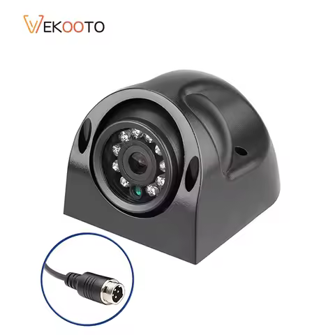 AHD 1080P/720P Truck Side Rear View Camera 4 Pin Aviation Connector 9 IR LEDs Night Vision Waterproo