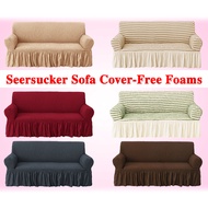 Seersucker Sofa Cover 1/2/3 Seater Sofa Cover Thicken Sofa Cover Stretch Sofa Cover L Shape Sofa Cover Sofa Slipcover