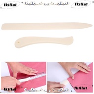 FKILA 2pcs Leather Craft Tool, White ABS Manual Tool Bone Folder, Tracing Tools Burnishing Tool Plas