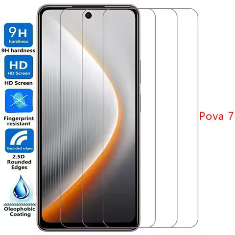 phone case for tecno pova 7 ultra tempered glass on techno pova7 7ultra ultr 4g 5g back cover 360 te