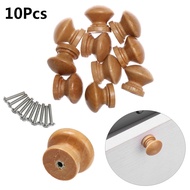 SOME11 10pcs Hardware Cupboard Furniture Fitting Round Shape Wardrobe Pulls Dresser Drawer Knob Natural Wooden Cabinet Pulls Door Handle