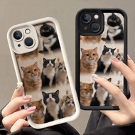For Realme V50 V50A V23 V23i GT Master Edition GT Neo 5SE Flash GT NEO2T Narzo 50 30 50A 50i Prime Casing Real Cat Pattern CoupleAngel Eyes Phone Case Soft Protective Cover