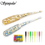 Spinpoler Ajing Soft Bait Fishing Lure 3.5cm Mini Ocean Rock Ice Fishing Rubber TPR Nightlight Worm 