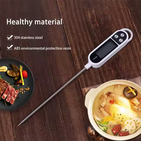 TP300 Probe Food Thermometer Stainless Steel Long Probe Electronic Display Digital Food Thermometer 