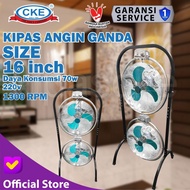 KIPAS ANGIN INDUSTRIAL DOUBLE FAN 40 CM 16 INCH POWERFUL FAN GANDA CKE