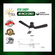 KDK Ceiling Fan (U48FP)/ DC MOTOR / TRI-TONE LED LIGHT/ WITH REMOTE CONTROL / 3 BLADE