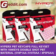 HYPERX PBT KEYCAPS FULL KEYSET WITH 104KEYS DOUBLE SHOT PBT MATERIAL (519P1AA /519T9AA / 4P5P5AA)