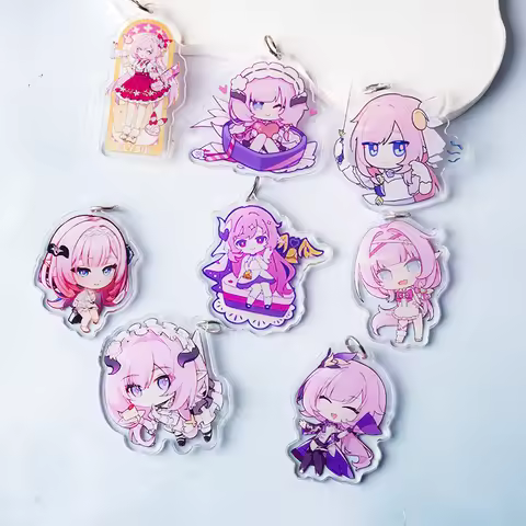 Anime Honkai Impact 3 Elysia 13 The Flames Flame Chaser Acrylic Keychain For IPhone/Xiaomi/Huawei Mo