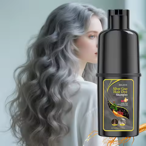 100ml Gray Color Hair Dye Shampoo 3 in 1 Oil Control Clean Hair Restoration Damage Repar Professiona