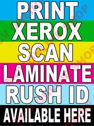 5 in 1, PRINT, XEROX, SCAN, LAMINATE, RUSH ID TARPAULIN SIGNAGE AVAILABLE IN DIFFERENT SIZES