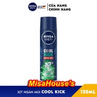 Xịt khử mùi nam Nivea men 150ml - Silver Protect Dry Impact Invisible Deep Cool Powder Cool Kick Ama