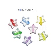 Clear Star Beads 9mm