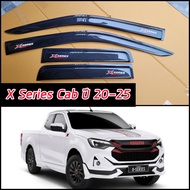 กันสาด คิ้วกันสาด X-SERIES ISUZU D-MAX 20-25  แคปล่าเงา โลโก้ X-SERIES 20 21 22 23 24 25 รถ 4 ประตู 