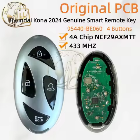 For Hyundai Kona ID 4A Chip 433 MHz 2024 Genuine PCB Smart Remote Key 4 Buttons 95440-BE060 After ma