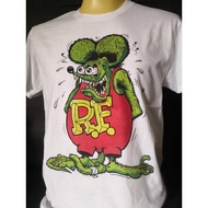 เสื้อวงนำเข้า Rat Fink Anti-Hero Biker Rat Rod Hot Rod Rockabilly Psychobilly Punk Rock Surf Skate T-Shirt พื้น ราคาส่ง