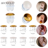 SPORCLO 1 PC Glass Earring Transparent Ear Piercing Lobe Earring 3-25mm Ear Expander Mushroom Ear Ga