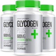 (3 Pack) Glycogen Plus - Glycogen Plus Capsules, Glycogen Plus 600mg, Glycogen Plus Supplement, Glyc